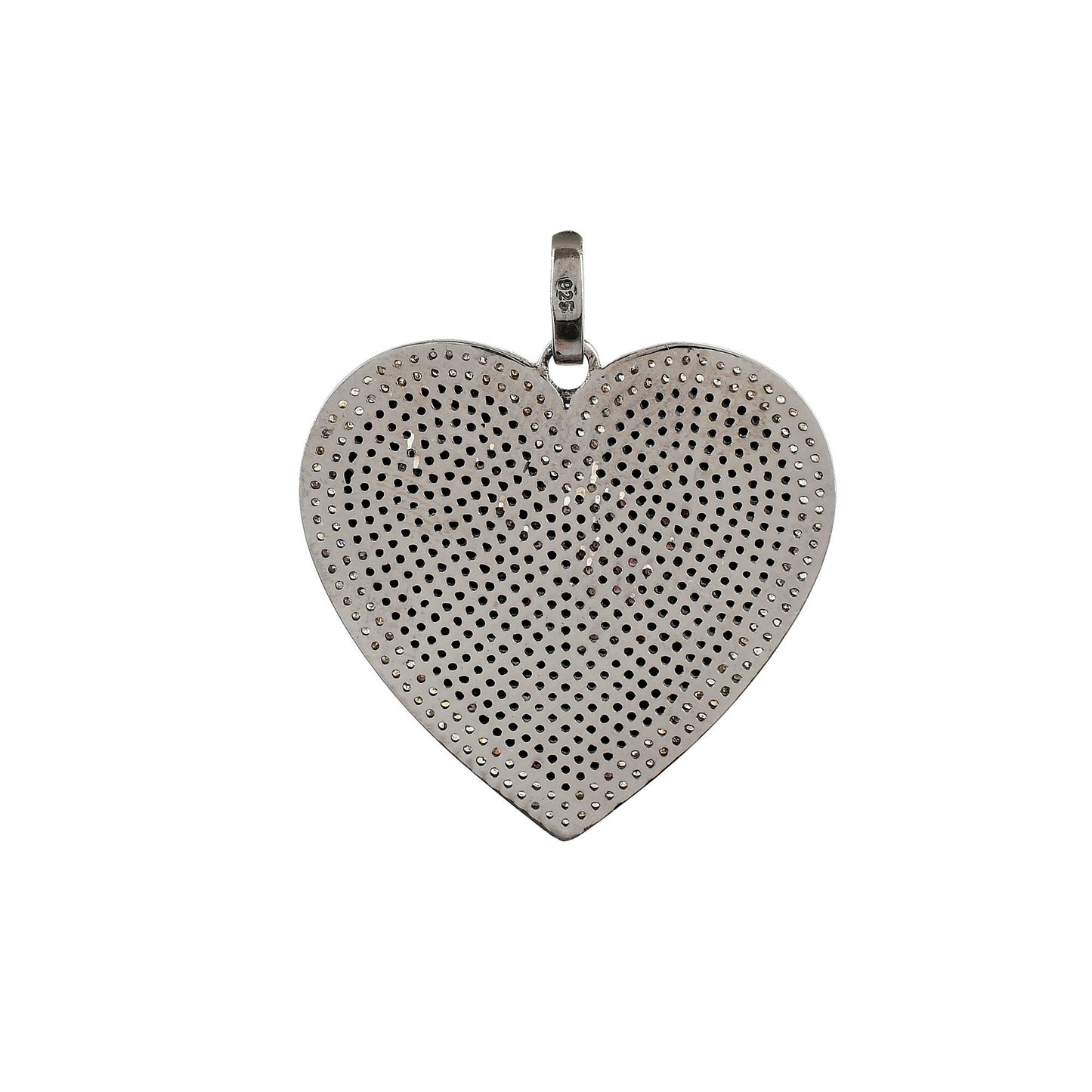 Spinel Diamond Heart Love Pendant