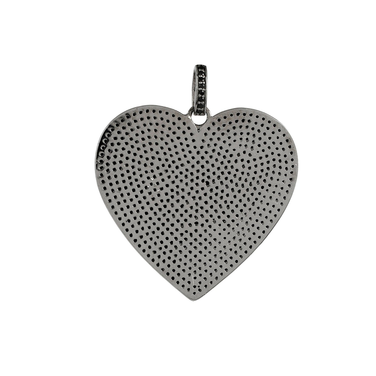 Pave Spinel Heart Statement Pendant