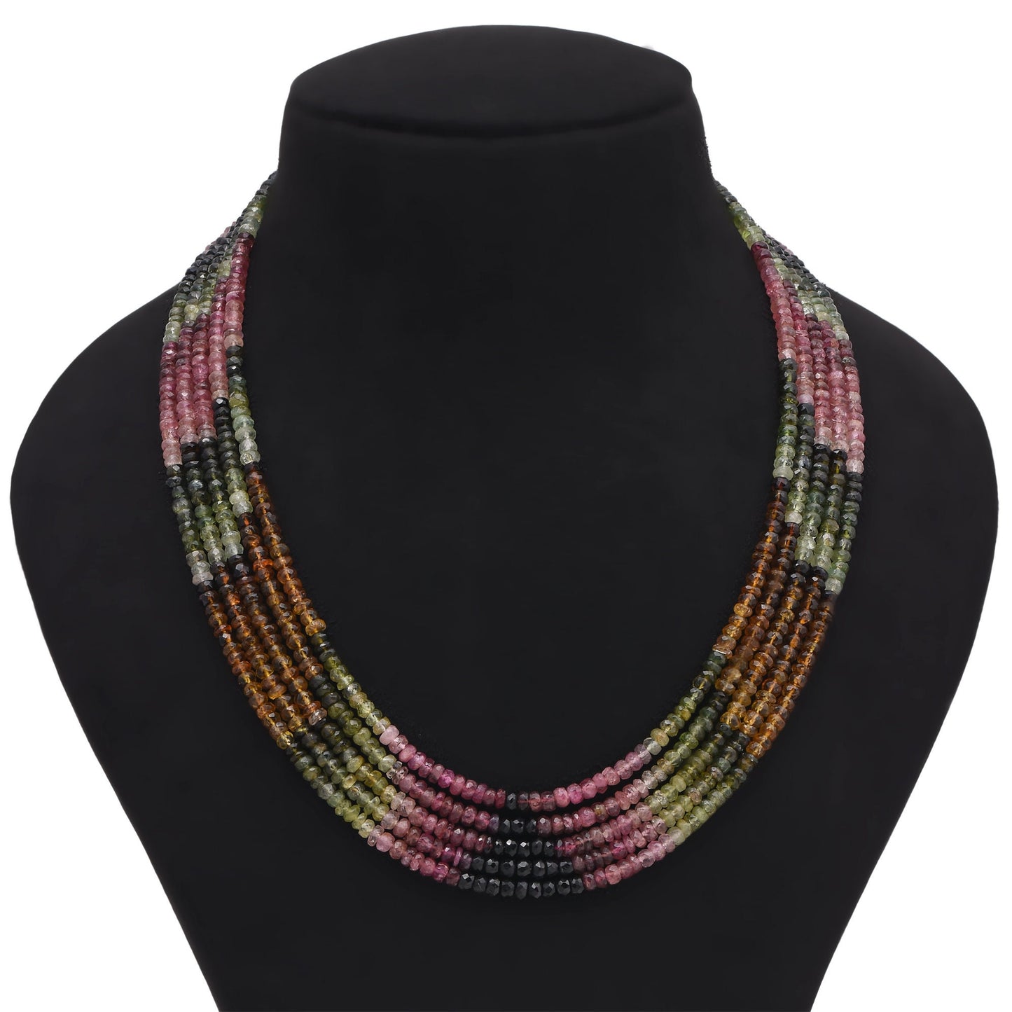 Multi-Tourmaline Beaded Layering Necklace