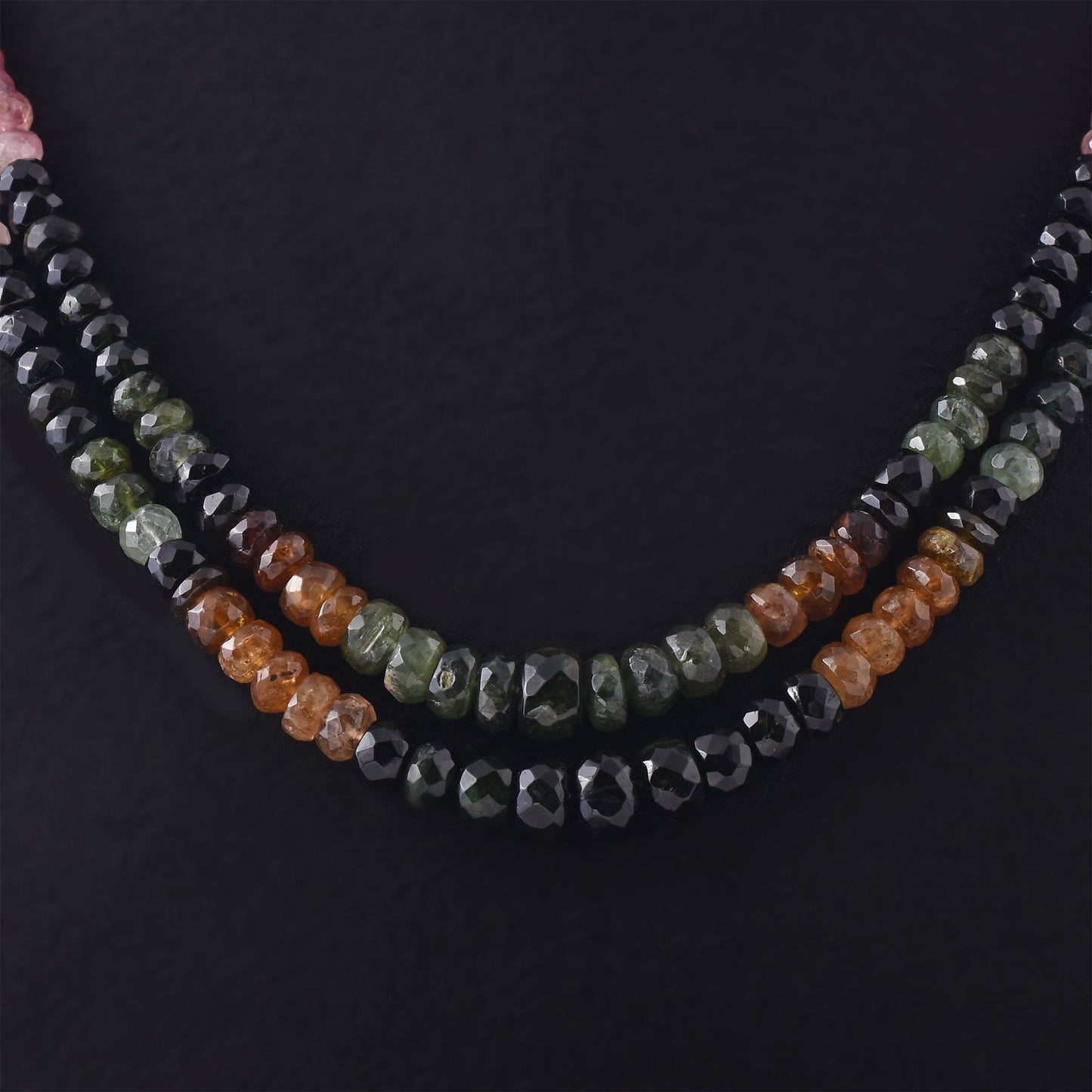 Premium Multi Sapphire Full Beaded Gemstone Necklace