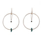 Turquoise Dangle and Drop Hoops