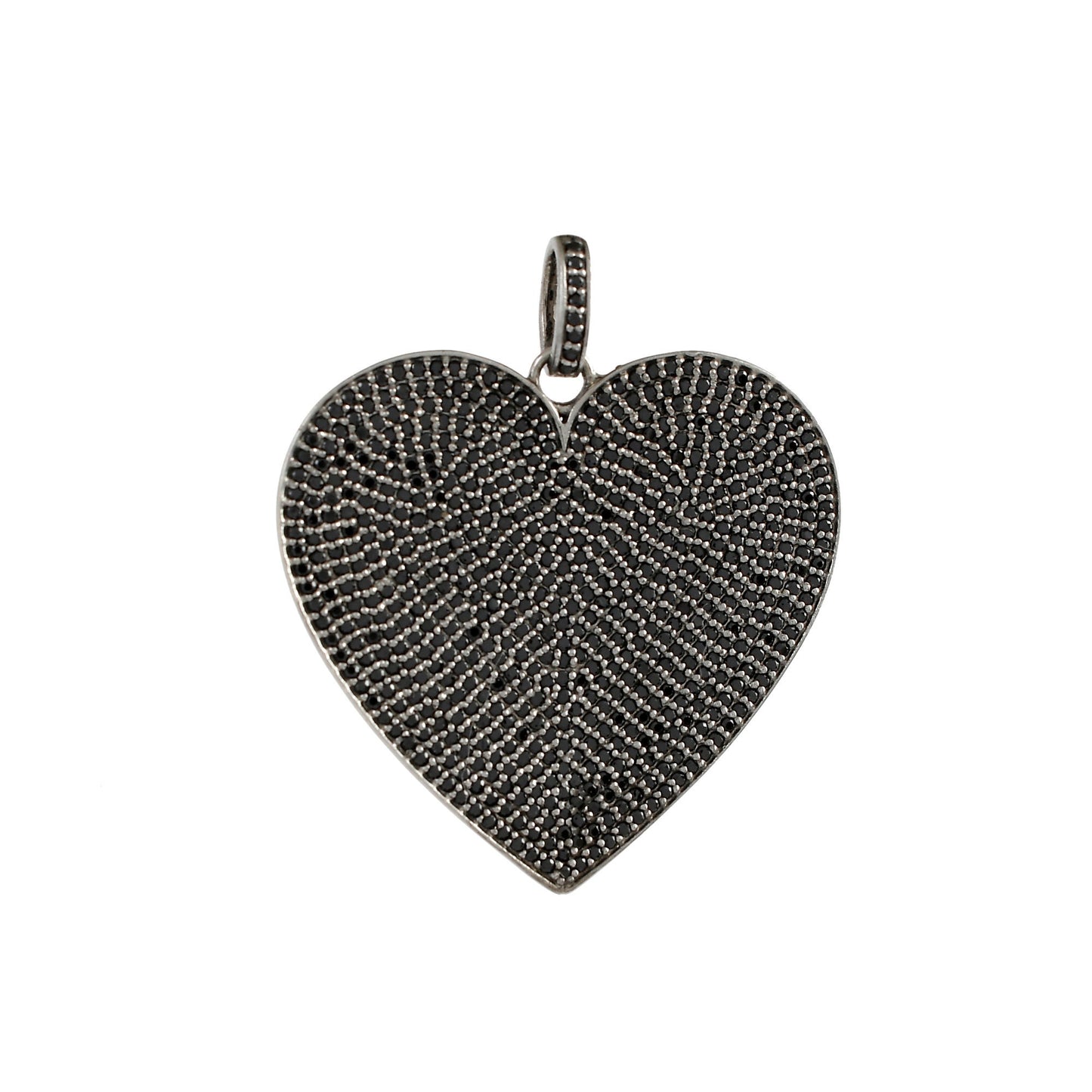 Pave Spinel Heart Statement Pendant