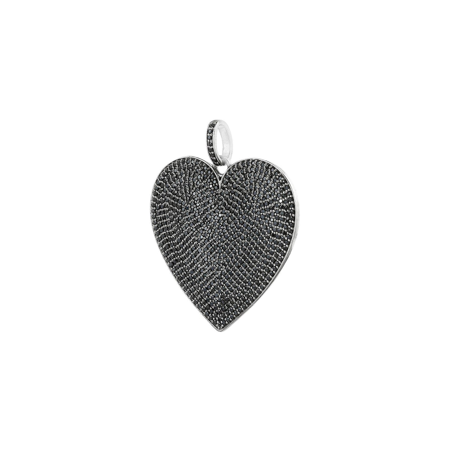 Pave Spinel Heart Statement Pendant