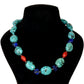 Turquoise Gemstone Beaded Necklace in 925 Sterling Silver