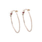 Emerald & Ruby Hoop Earrings