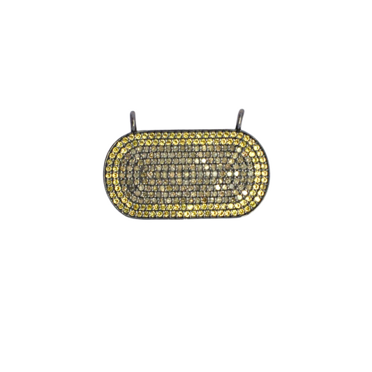 Yellow Sapphire Finding Connector Pendants With Diamonds