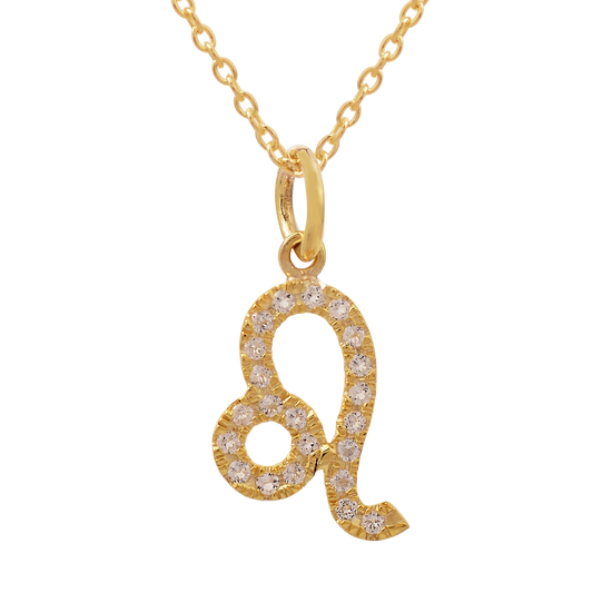 Leo Zodiac Sign Topaz Necklace