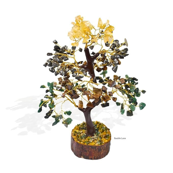 7 Chakra Natural Gemstone Bonsai Fortune Money Tree