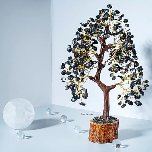 Black Tourmaline Crystal Bonsai Tree of Life