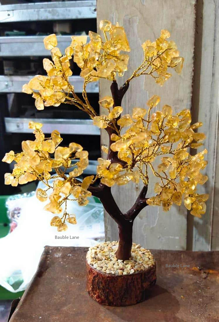 citrine bonsai tree Citrine Healing Crystal Bonsai Tree of Life – Bauble Lane