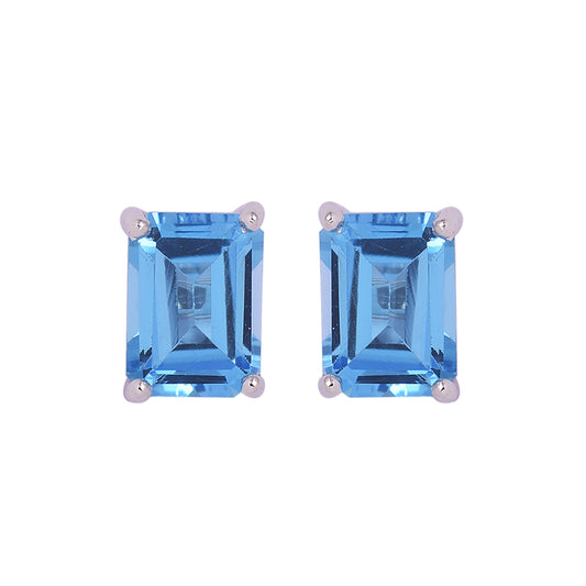 Blue Topaz Studs Earrings