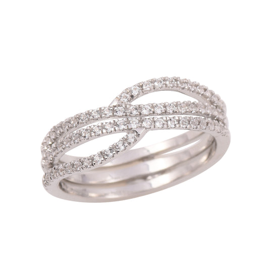 Wave White Topaz  Engagement Rings
