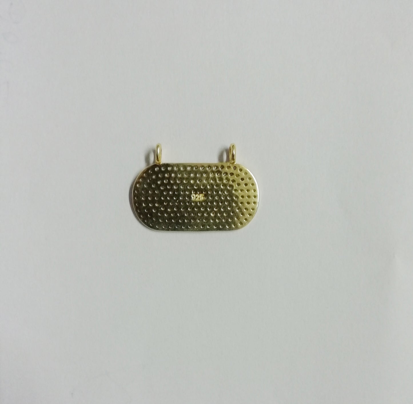 Pave Diamond Silver Connector Pendant