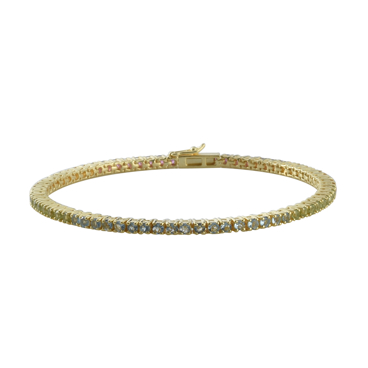 Multi Color Gemstone Tennis Bracelet