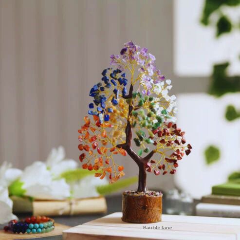7 Chakra Crystal Healing Stone Tree