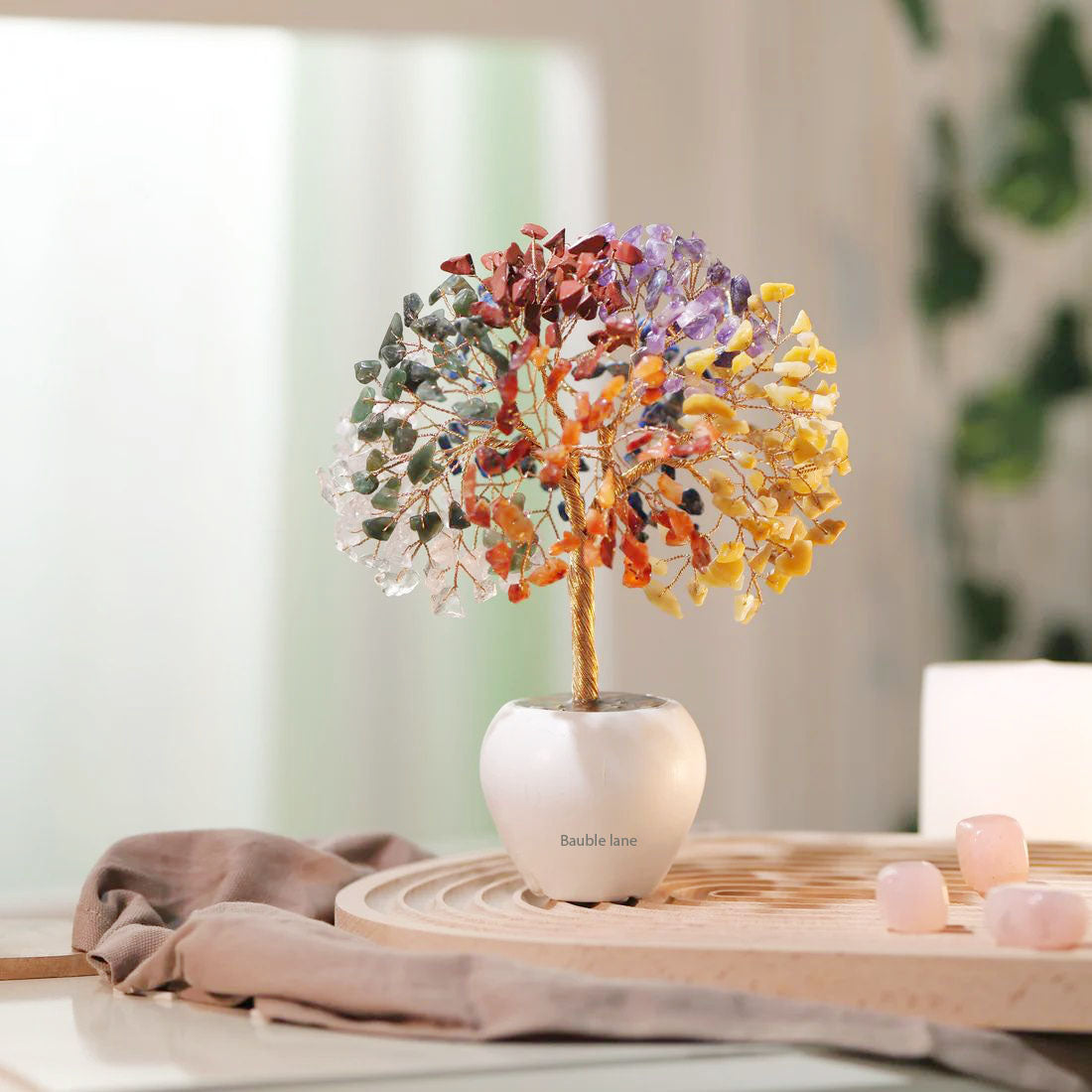7 Chakra Crystal Healing Stone Tree