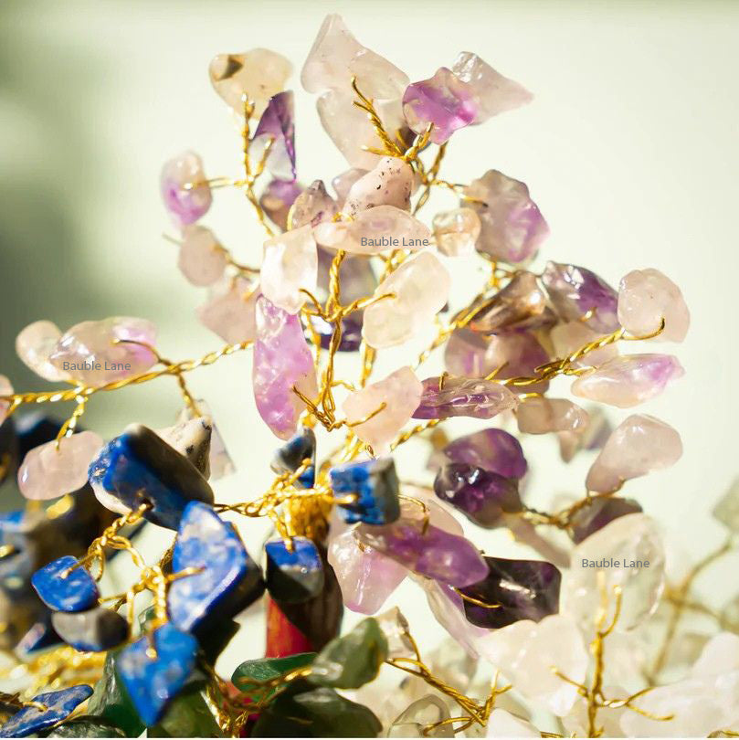 7 Chakra Tree - Spiritual Bonsai Tree With Gemstone