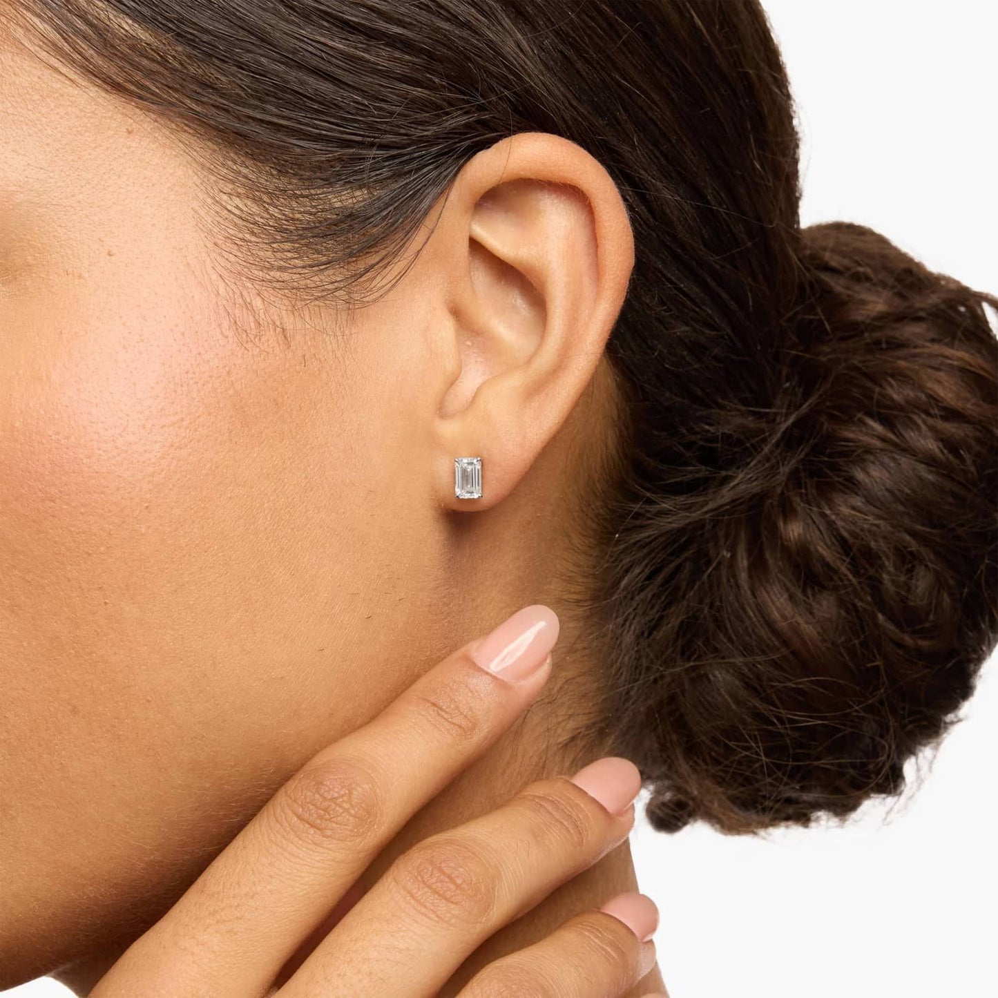 Emerald Cut Lab Diamond Stud Earrings