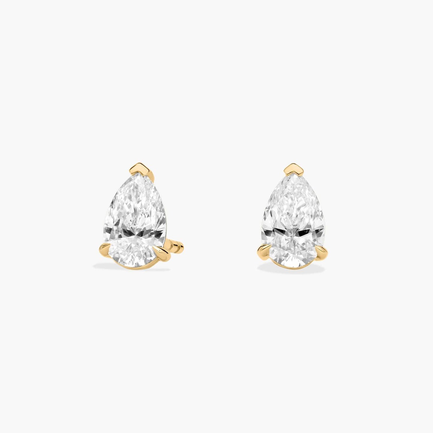 Pear Shape Lab Diamond Stud Earrings