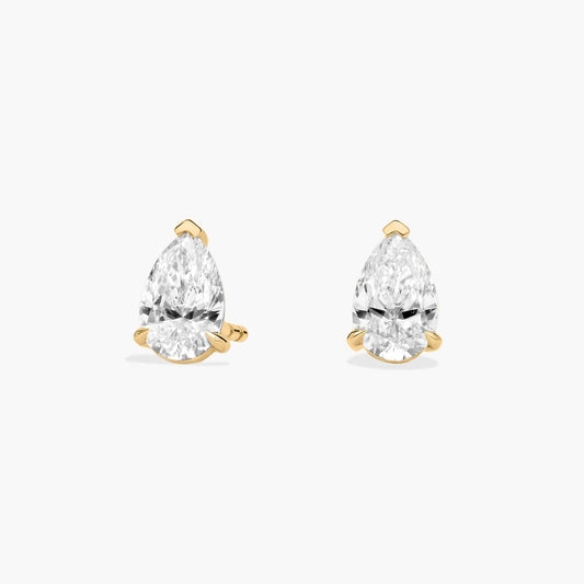 Pear Shape Lab Diamond Stud Earrings
