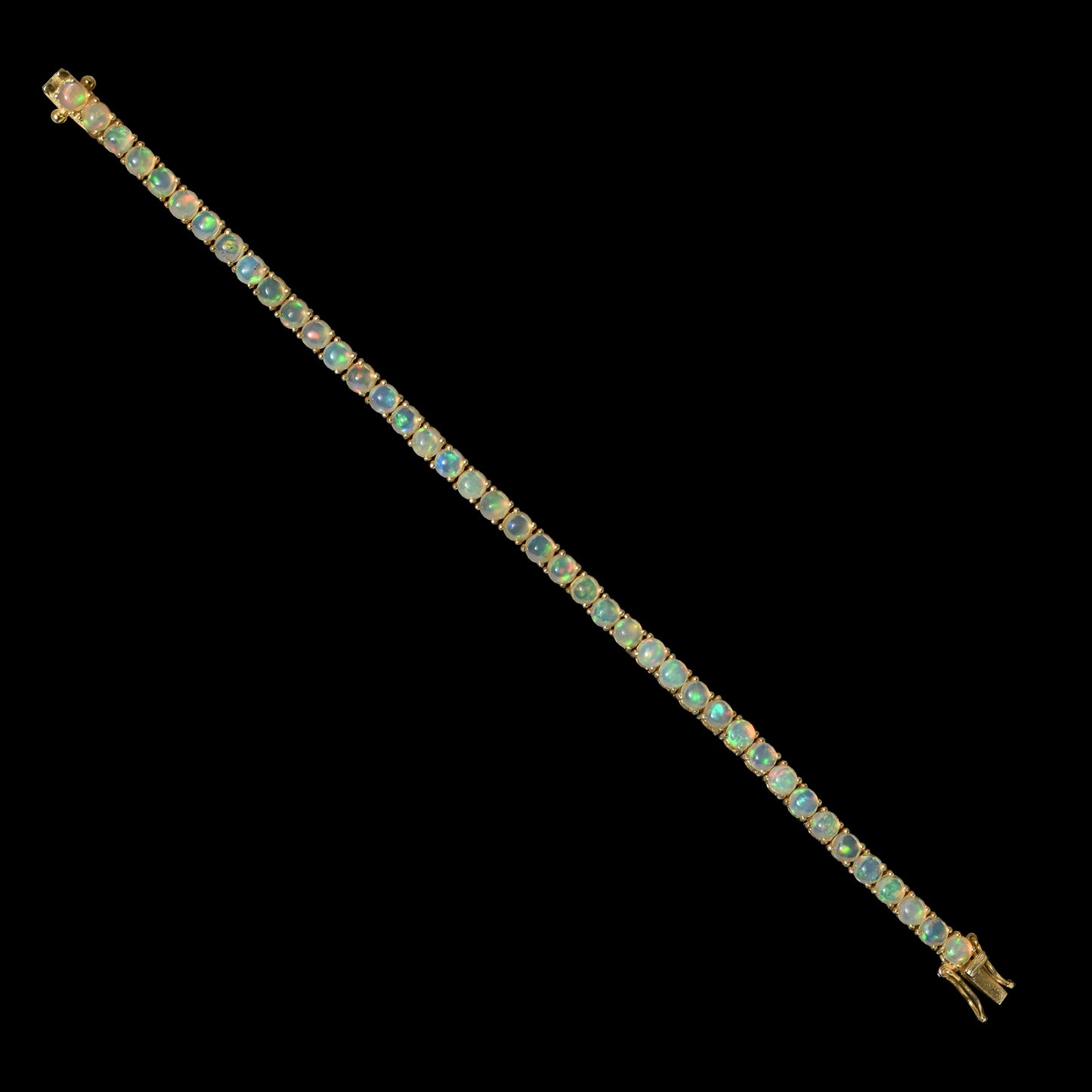 Ethiopians Opal Round Tennis Bracelet