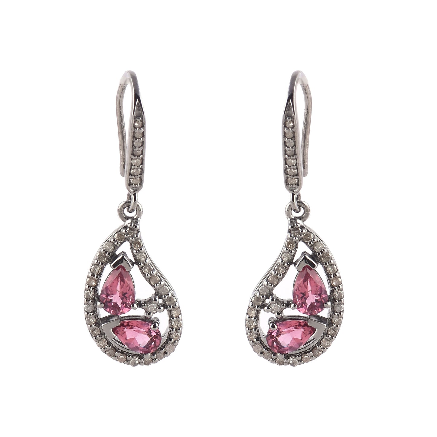Pink Tourmaline Earrings