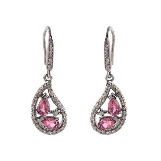 Pink Tourmaline Earrings