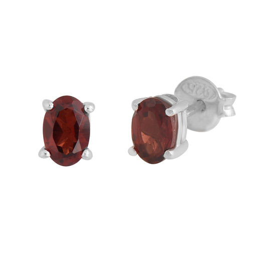 Garnet January Babies Stud Earrings