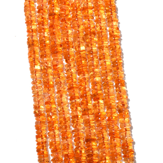 Citrine Tyre Beads