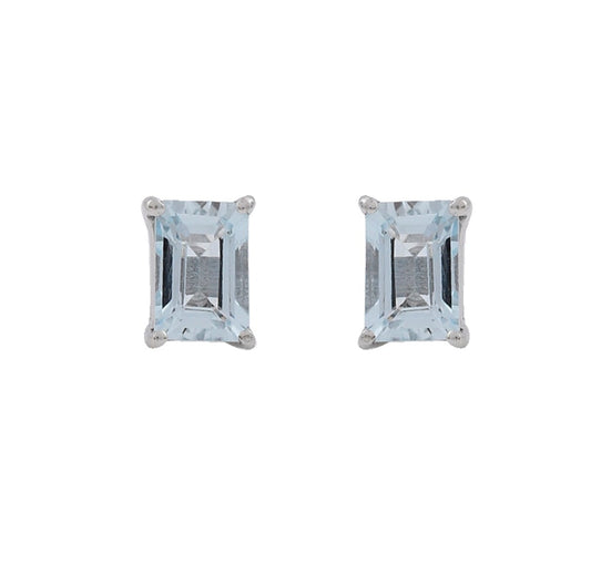 Aquamarine Studs