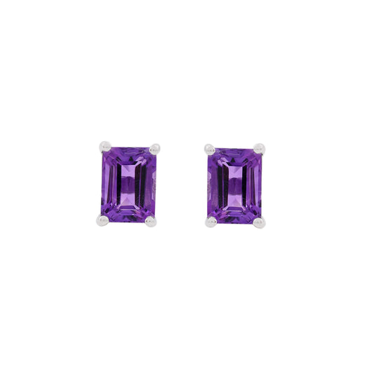 Amethyst Stud Earrings