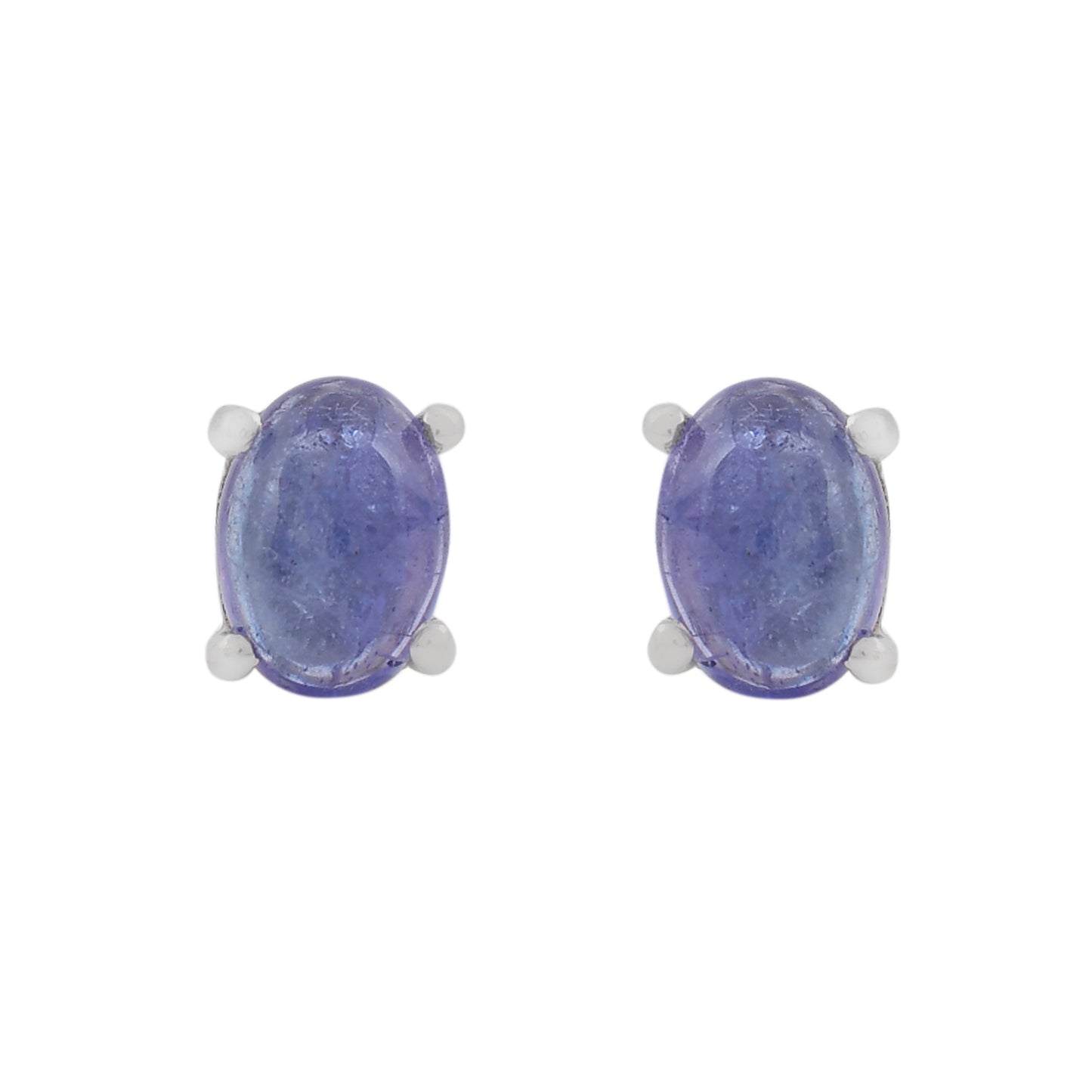 Silver Tanzanite Studs Earrings