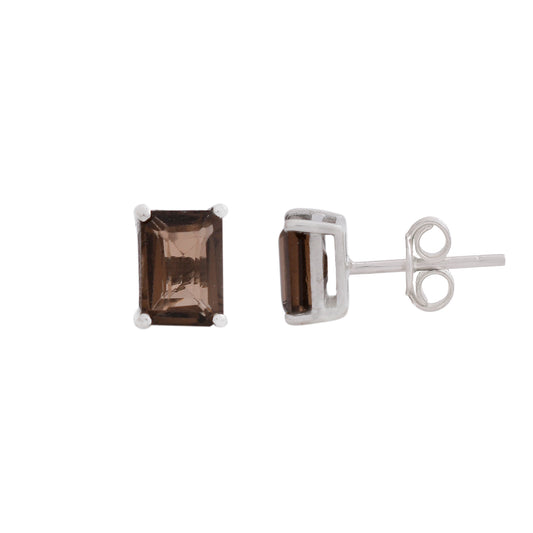 Smoky Quartz Studs