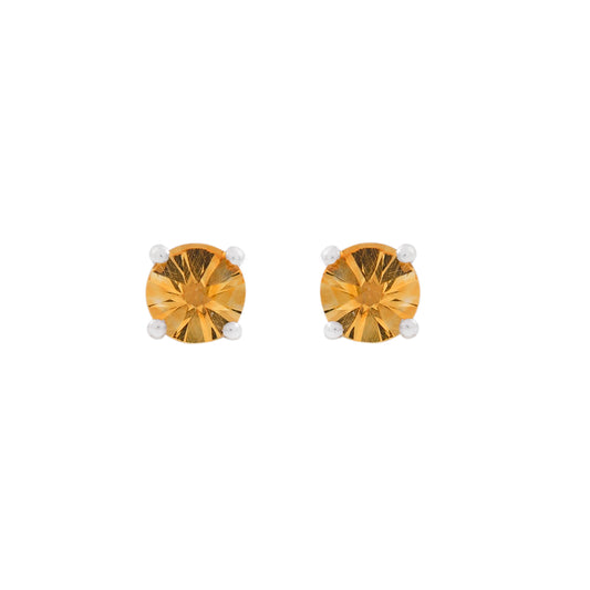 Citrine Concave Earrings