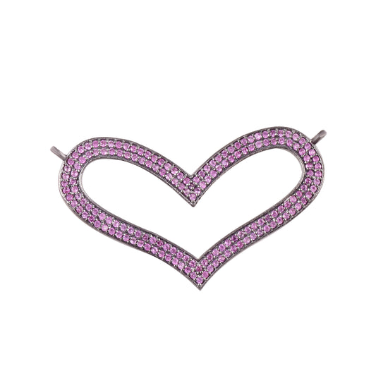 Pink Sapphire Love Heart Pendant