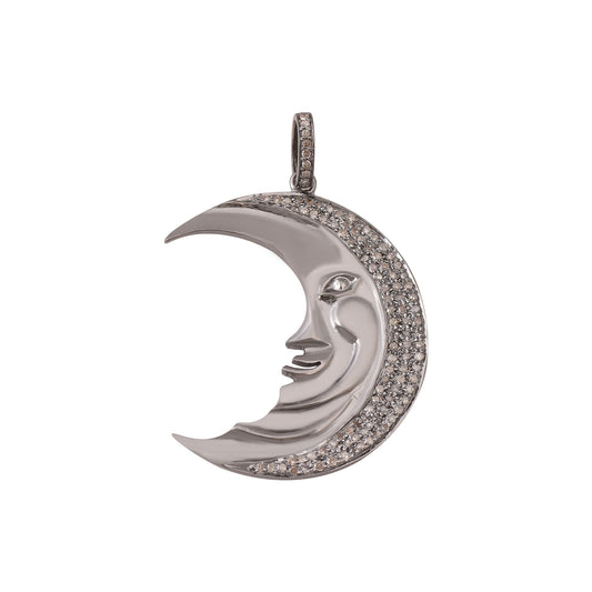 Diamond Moon Pendant