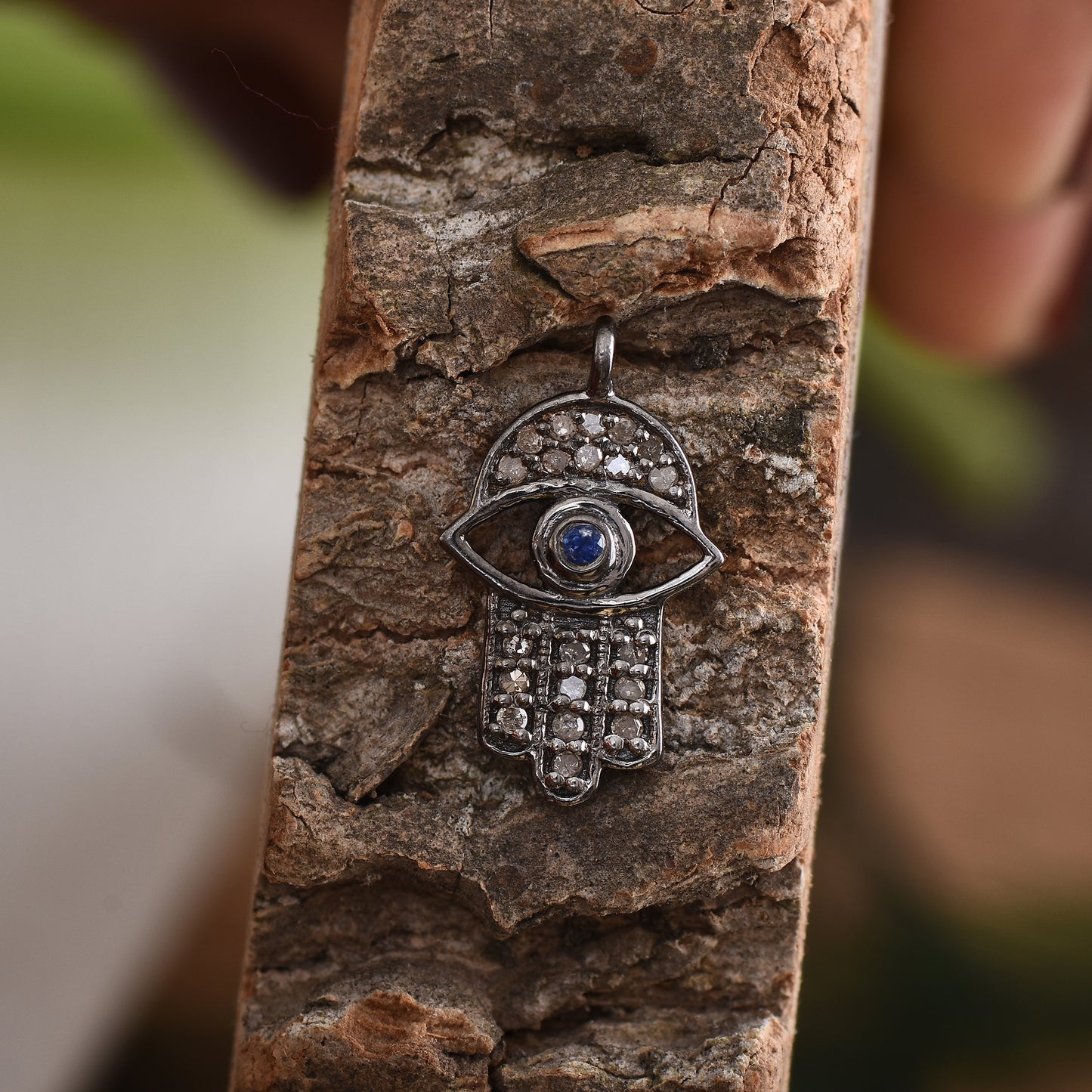 Evil Eye Hamsa Hand Pendant