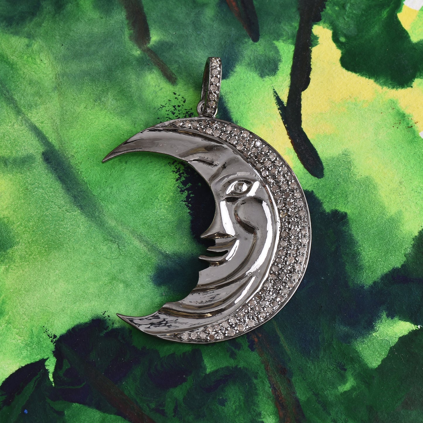 Diamond Moon Pendant