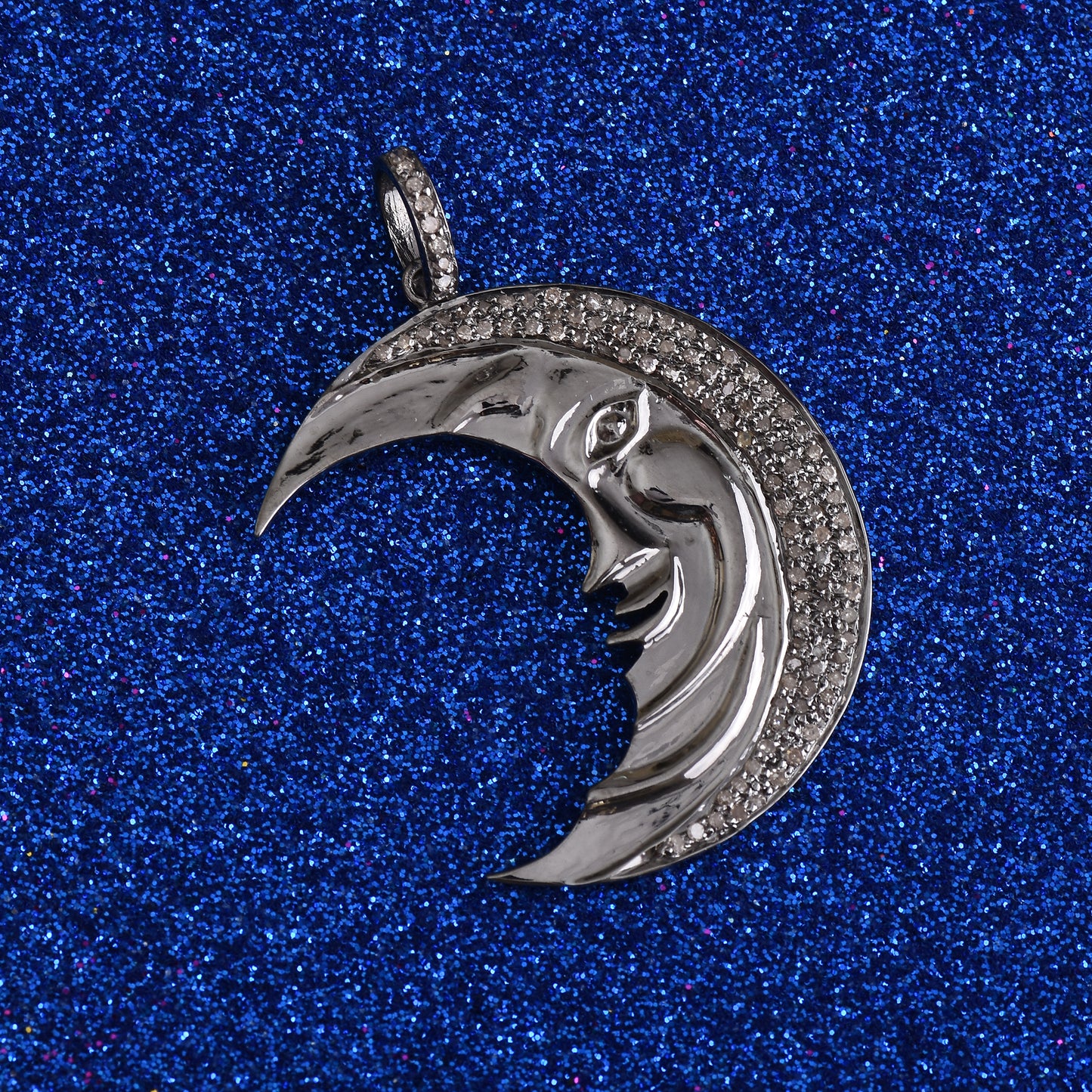 Diamond Moon Pendant