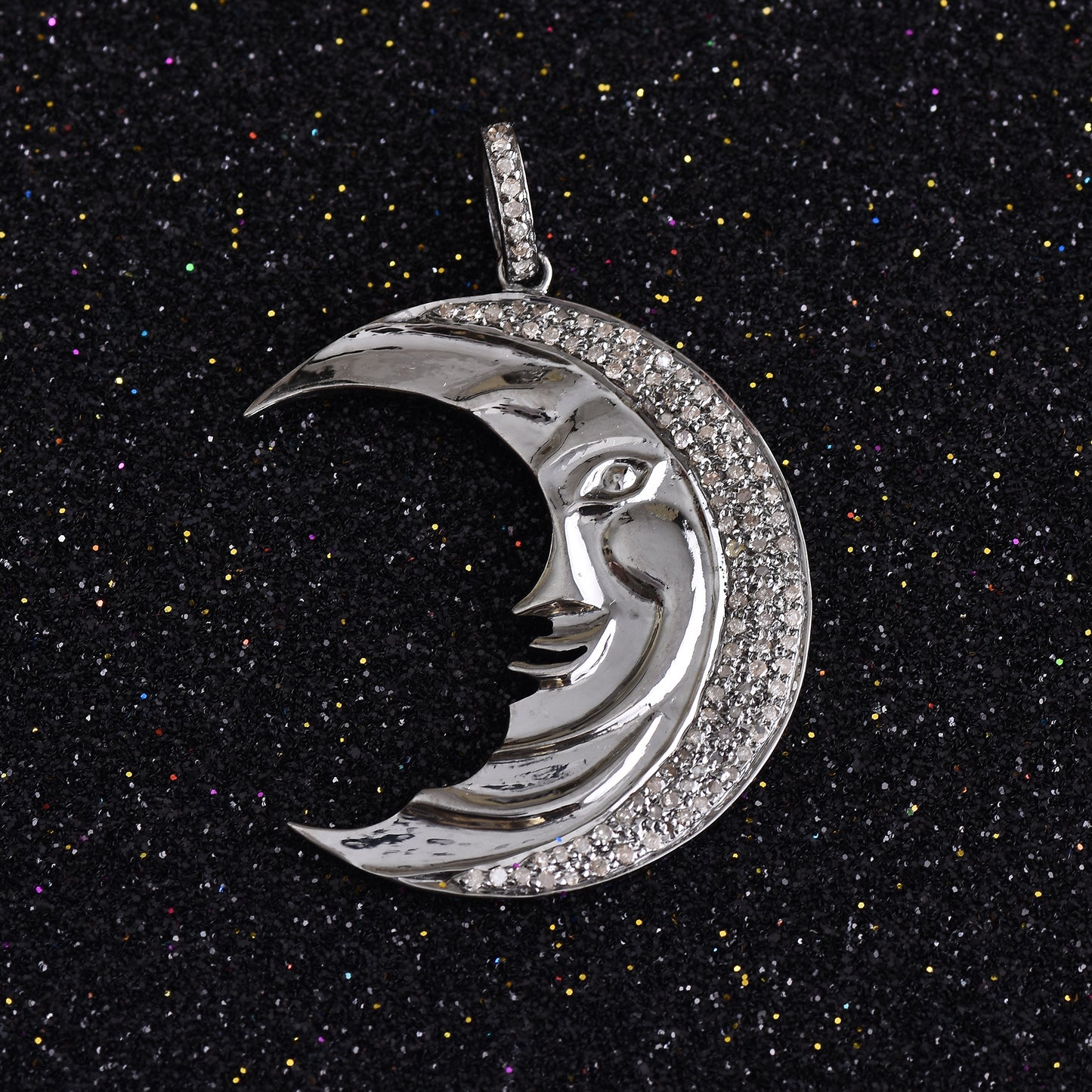 Diamond Moon Pendant