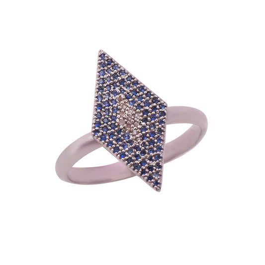 Blue Sapphire & Diamond Ring