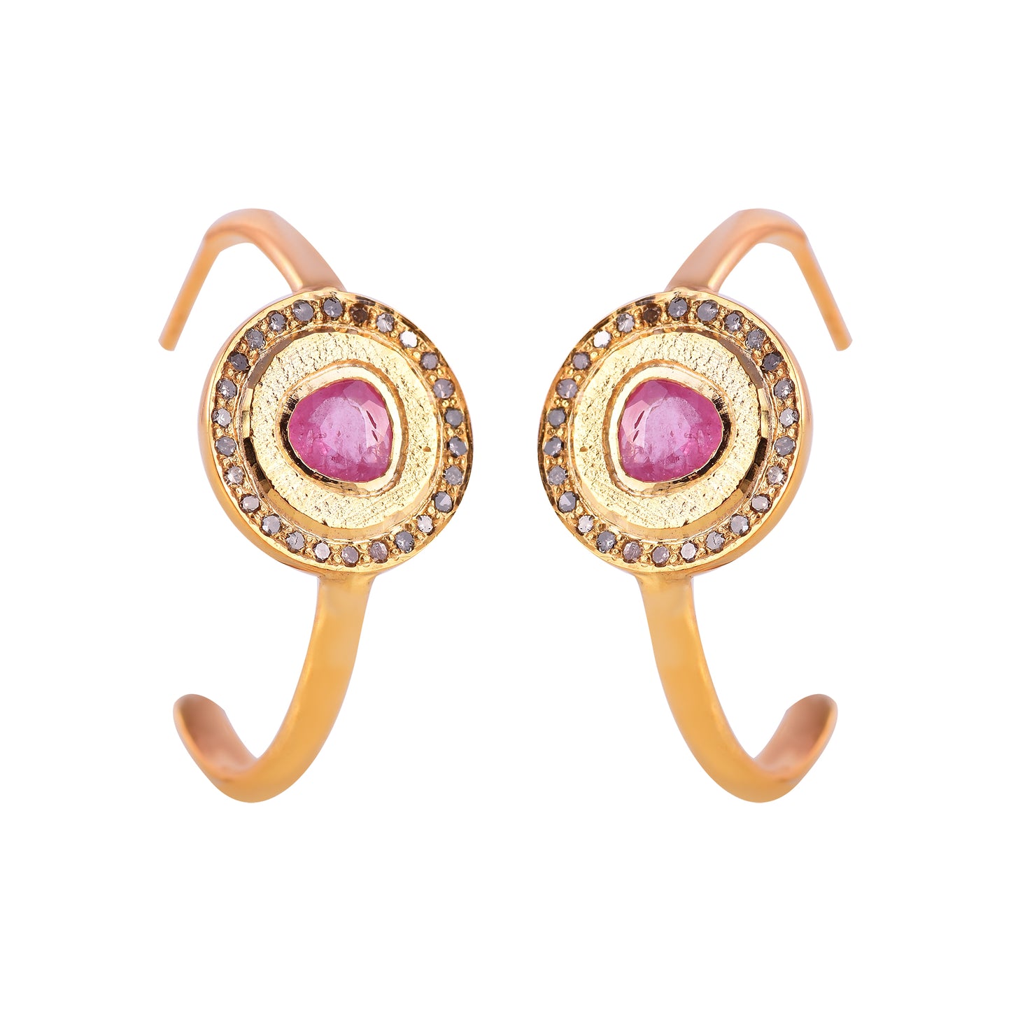 Sapphire & Diamond Hoops
