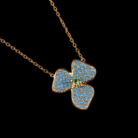 Turquoise Flower Necklace