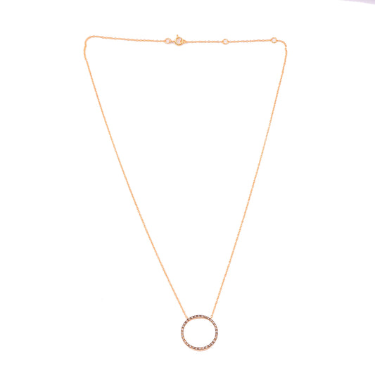 Diamond Circle Pendant Necklace