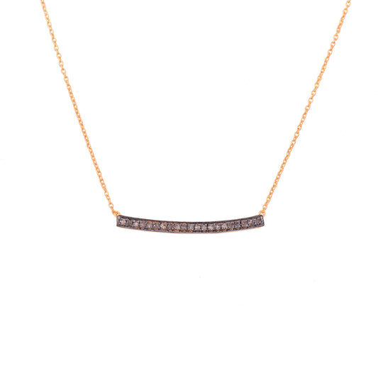 Minimalistic Diamond Bar Chain Necklace