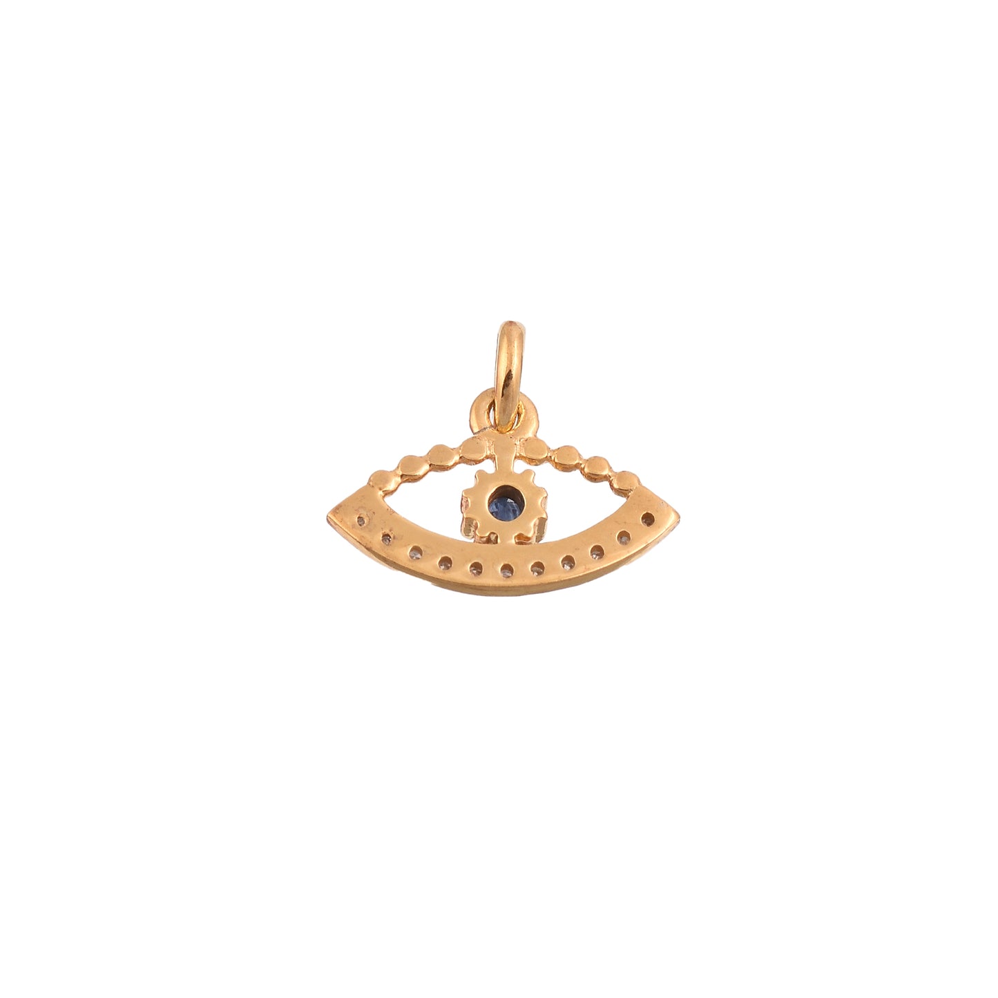 Blue Sapphire Evil Eye Pendant