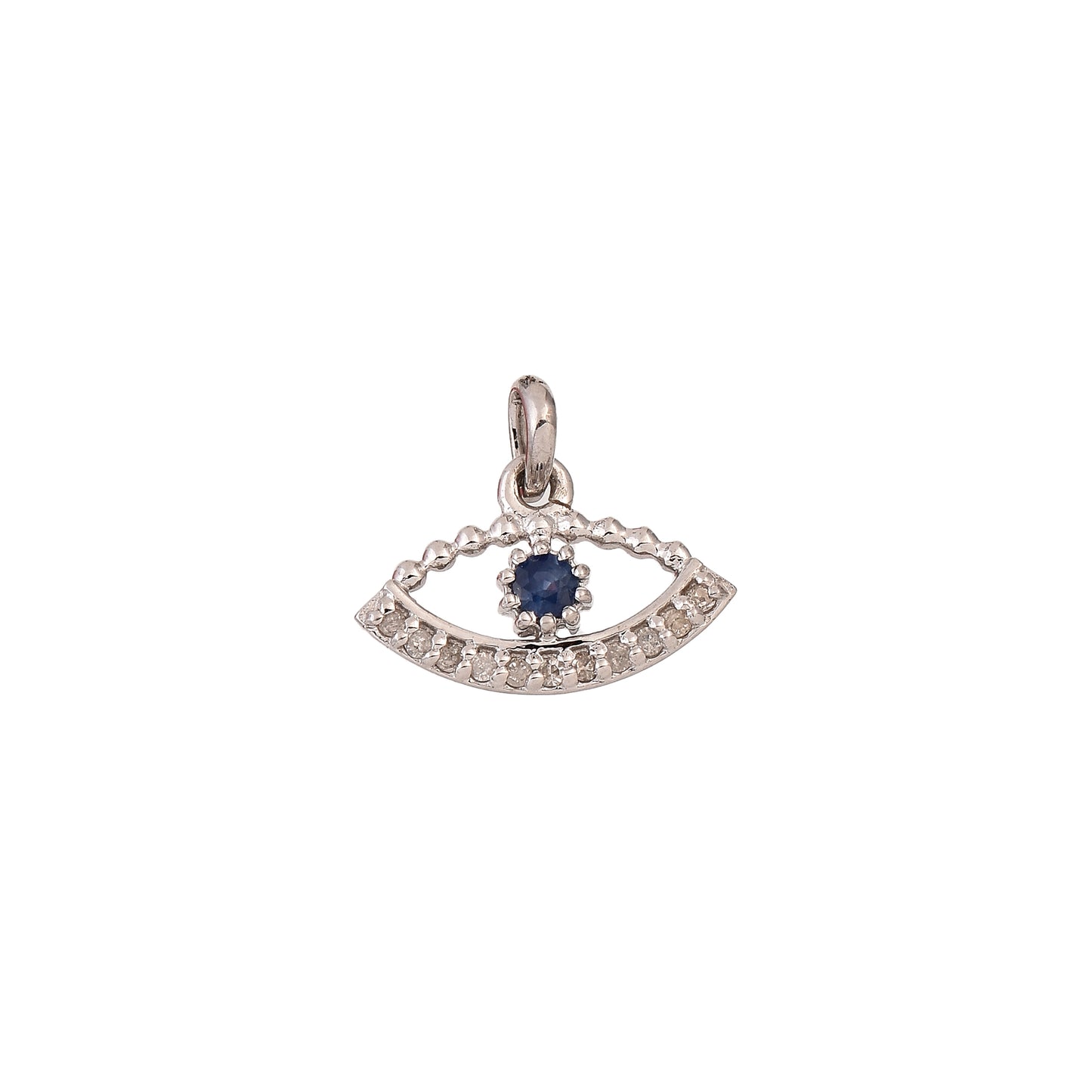 Blue Sapphire Evil Eye Pendant