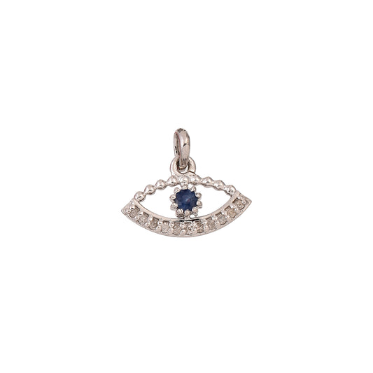 Blue Sapphire Evil Eye Pendant