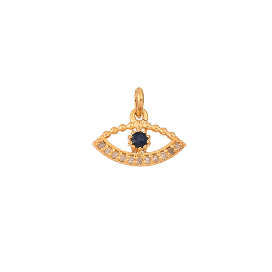 Blue Sapphire Evil Eye Pendant