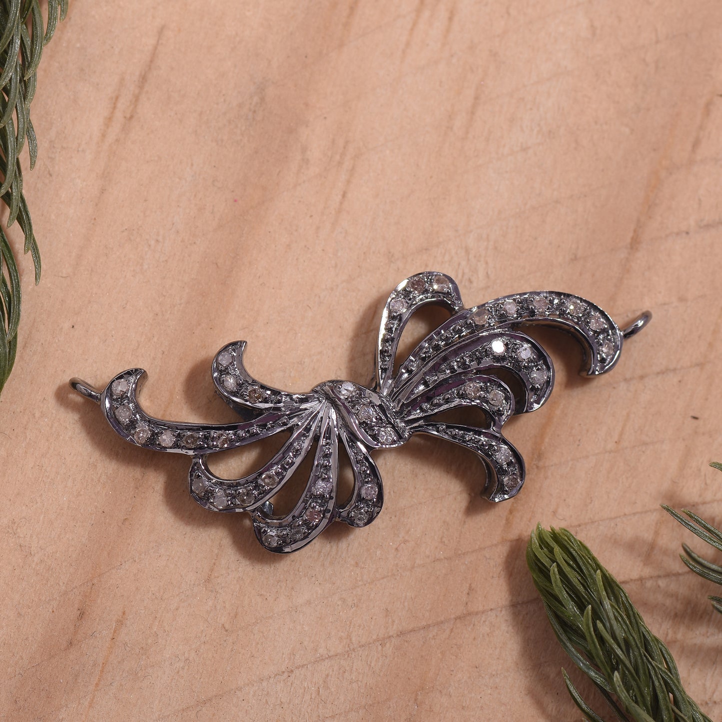 Diamond Brooch Silver Pendant